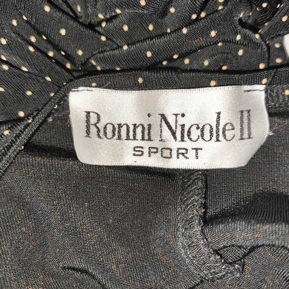 Ronni Nicole Black and White Oversized Polka Dot Blouse - Picture 2 of 5